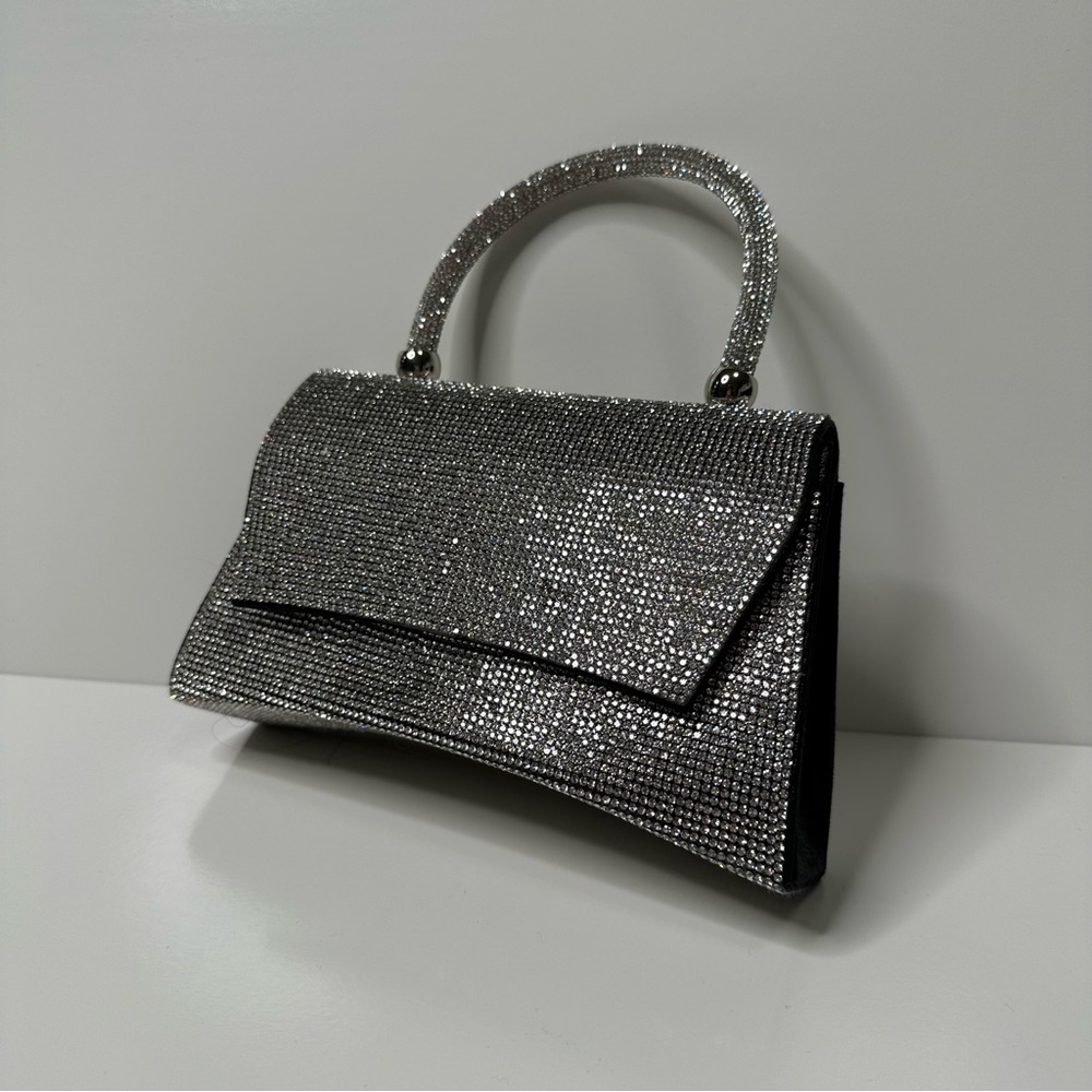 Sparkly Rhinestone Mini Top Handle Crossbody Purse